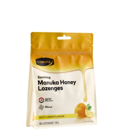 COMVITA Manuka Honey Lozenges Lemon & Honey 40pk-Matakana Pharmacy